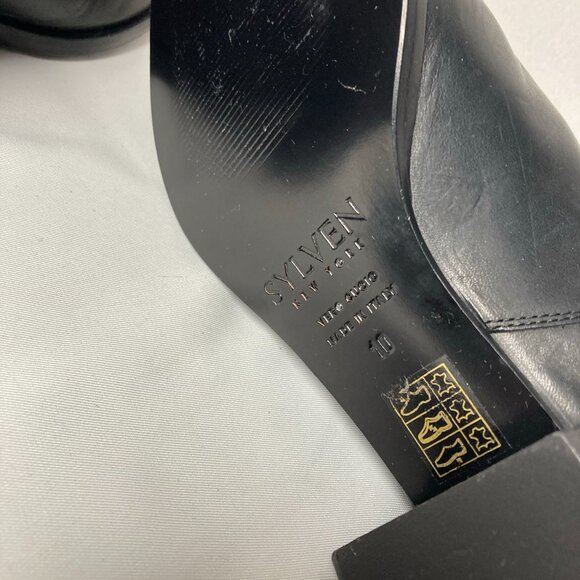 Sylven New York Cassidy Black Calf Leather Nappa Boots - Picture 10 of 12